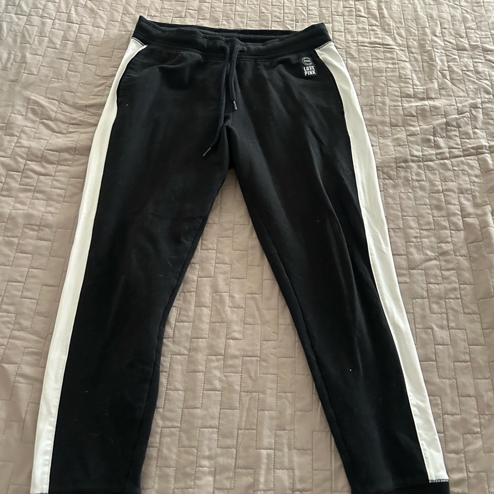 PINK Victoria's Secret Black and White Track Pants